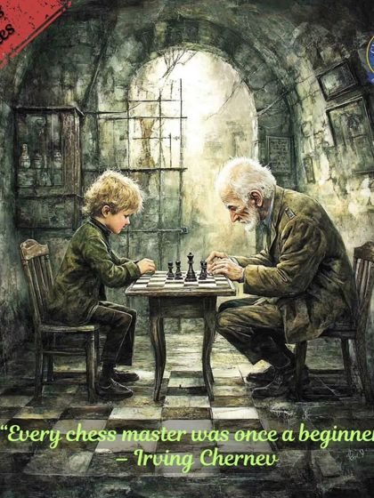 "Every chess master was once a beginner." This quote from Irving Chernev is a comforting and motivational reminder that all great journeys start with a single step.