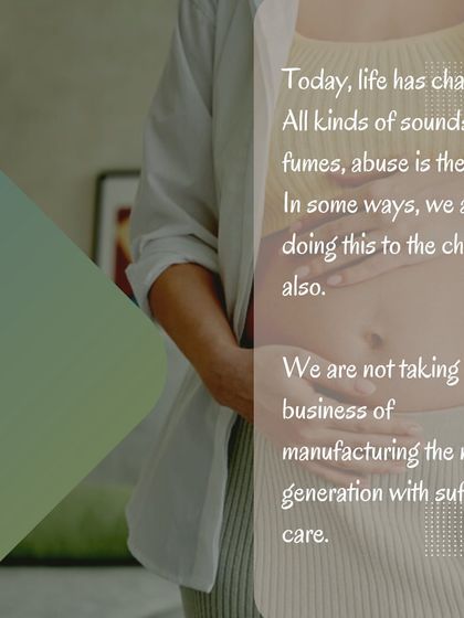 Today's world is full of harsh sounds, fumes, and stress, which affects both the mother and the child. Sadhguru points out that we are often not taking the business of creating the next generation with enough care.