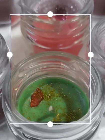 A little magic in a jar. This green candle is infused with good vibes, golden sparkles, and a touch of nature.