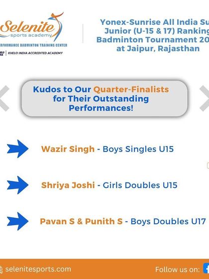 Selenite Sports - High Performance Badminton Training Our Champions' Podium Finishes photo 23