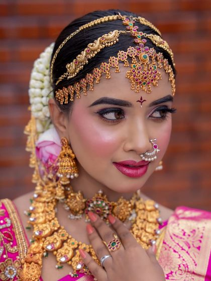 Another detailed close-up of the makeup. I pay close attention to the skin, ensuring it looks like real skin, just more polished and even-toned.