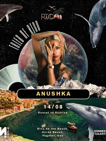 'Tales of Rico' on the beach in Goa. A sunset to sunrise set is a special kind of marathon, and I love every minute of it.