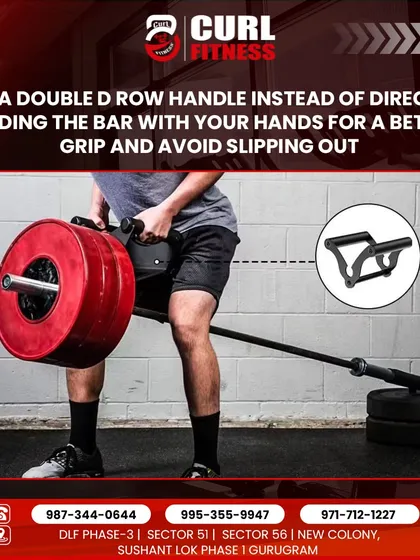 Here's a hack for mastering the landmine row. Using a double D-row handle instead of gripping the bar directly can improve your grip and prevent slipping.