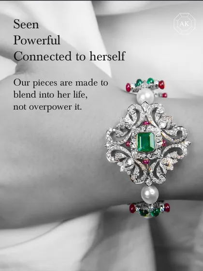 Seen. Powerful. Connected to herself. Our pieces are made to blend into her life, not overpower it.