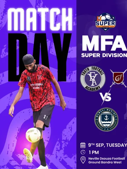 Game time in the MFA Super Division against Mumbai Marines FC.