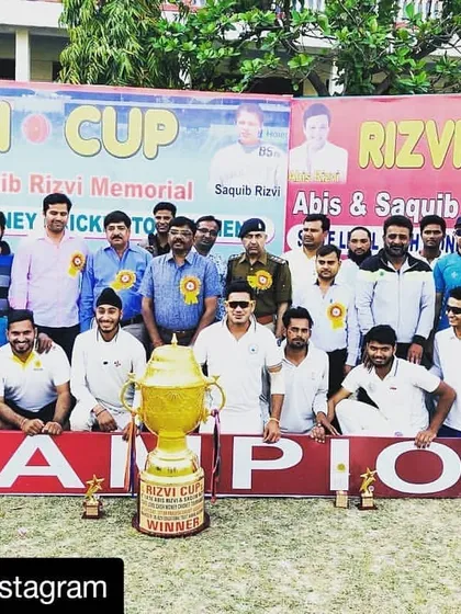 The full squad celebrating as champions of the Rizvi Cup. Victories like these are a result of the collective hard work put in by every player and coach at the academy.