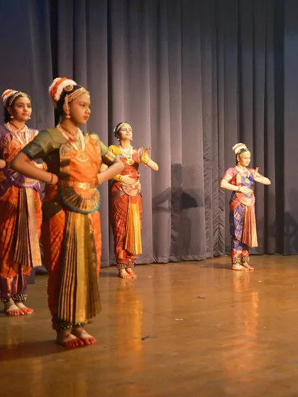My senior students from The Dance Atelier during a recent performance at the Ayyappa Swamy Temple. Their dedication and hard work were beautifully showcased.