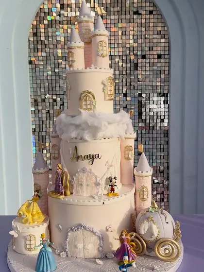 A closer look at the incredible detail on this princess castle cake. We work with the best bakers to ensure every element of your party is perfect.