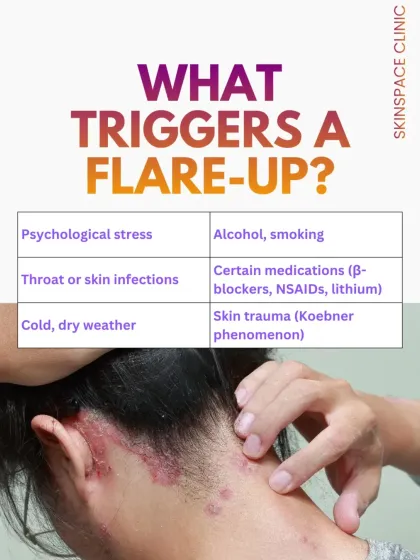 Understanding what triggers a psoriasis flare-up is half the battle. I help my patients identify their personal triggers, which can range from psychological stress and infections to certain medications and weather changes.