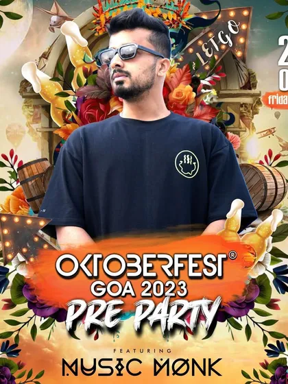 The official poster for the Oktoberfest Goa 2023 Pre-Party in Bangalore, where I was the featured artist.
