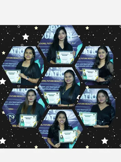 My stars, shining bright after completing their course. Each student receives a certificate, a professional portfolio, and the knowledge to start their own business.