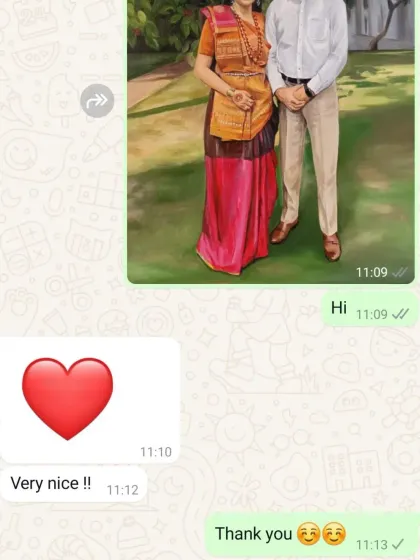 A simple heart emoji and "Very nice !!" is all it takes to make me smile. Happy clients are my biggest motivation.