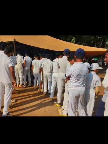 A long queue of promising cricketers waiting for their turn at the selection trials. The competition is tough, and it's my job to identify the best talent.