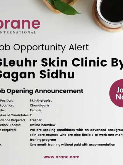 We actively support our students' careers by connecting them with job opportunities. This is an example of a placement alert we share for positions like Skin Therapist at leading clinics.