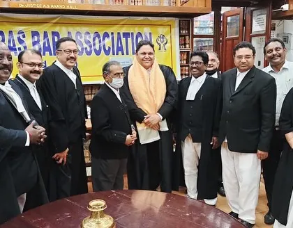 A group photograph with the members of the Madras Bar Association. Their warm welcome was a testament to the strong bonds that connect lawyers across the country.