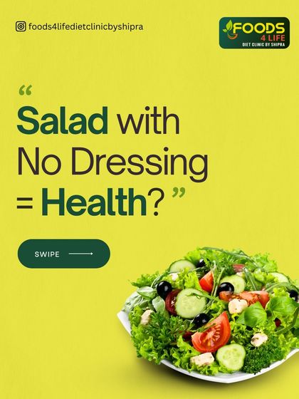 A salad without dressing is often seen as the pinnacle of healthy eating, but that's not true. Healthy fats in dressings can help your body absorb vitamins from the vegetables, making your salad even more nutritious.