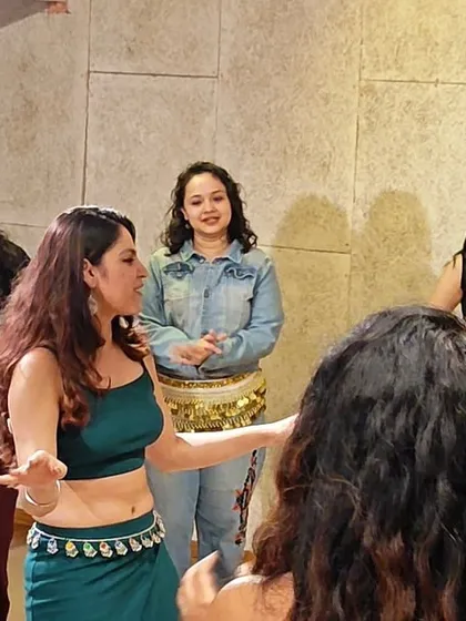 A candid moment from our "Circle of Dance" hafla. It's an evening for everyone to perform, no matter their level, and just enjoy the music.