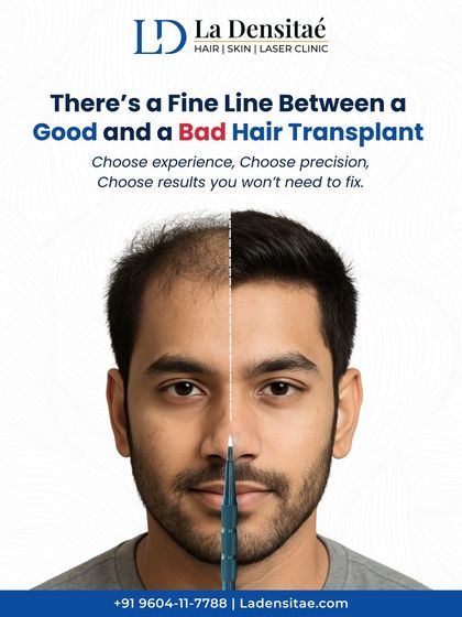 There is a fine line between a good and a bad hair transplant. A cheap fix can lead to scarring and unnatural hairlines. I advise choosing experience and precision to get it right the first time, avoiding the need for costly corrections later.