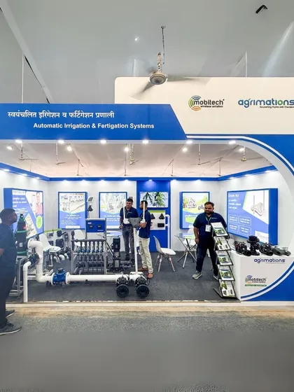 Our modern and spacious stall at the Krishithon 2024 event in Nashik.