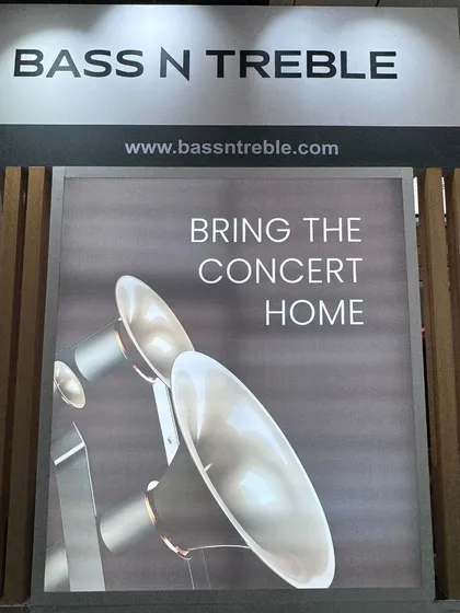 Our banner at the Smart Home Expo says it all: "Bring The Concert Home." This is our mission, to recreate the magic of live music with high-fidelity audio systems.