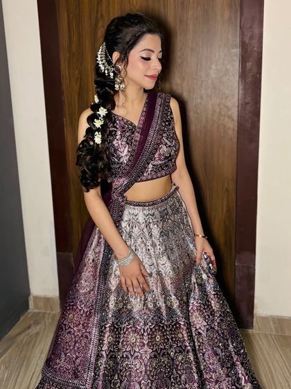 A full-length view of this stunning party look.