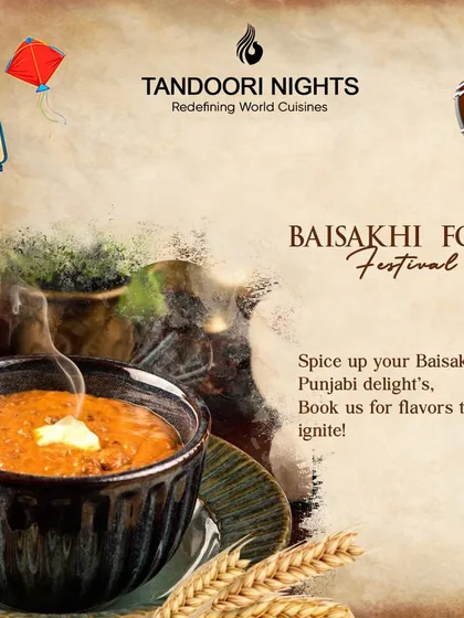 Spice up your Baisakhi with Punjabi delights like our rich and creamy Dal Makhani. Book us for flavors that ignite your celebration.