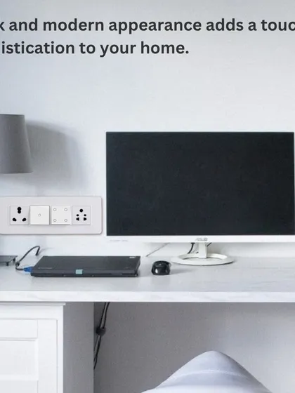 The sleek and modern appearance of our smart switches adds a touch of sophistication to your home office. The clean lines and minimalist design complement a productive and uncluttered workspace while providing smart functionality.