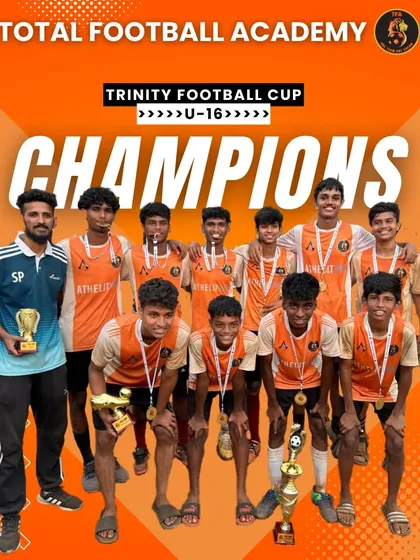 The U16 champions of the Trinity Football Cup, another victory for our senior age group players in a competitive setting.
