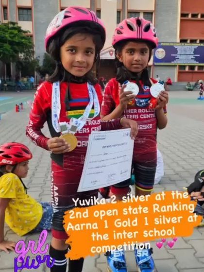 Girl power on display! So proud of Yuvika and Aarna for their fantastic performances, winning multiple medals at the 2nd open state ranking and inter-school competitions.