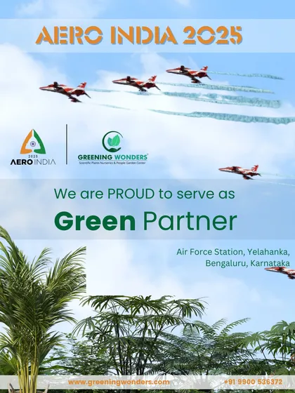 We are proud to have served as the official Green Partner for Aero India 2025. This highlights our capability to manage large-scale, prestigious events and deliver high-quality greening solutions.