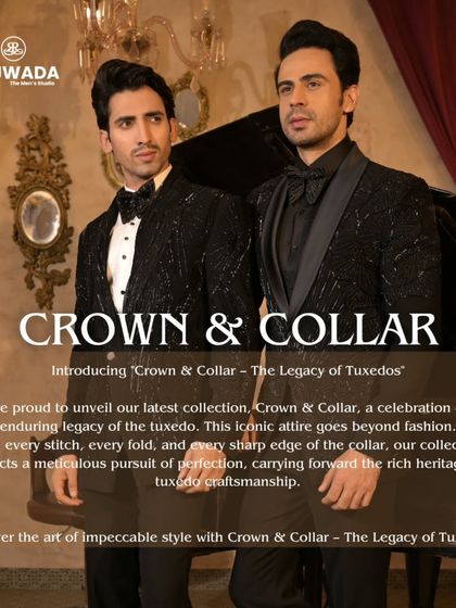 An introduction to the Crown & Collar collection, featuring two distinct tuxedo styles that embody our commitment to legacy and modern elegance.