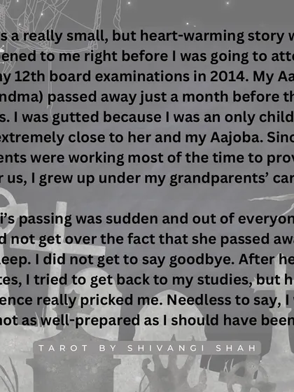 A heartwarming story of a grandmother visiting in a dream to leave an extra pen for an exam, which miraculously appears in real life.