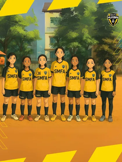 This anime-style graphic shows the unity and strength of our younger girls' team. We are building a legacy in women's football from the ground up.