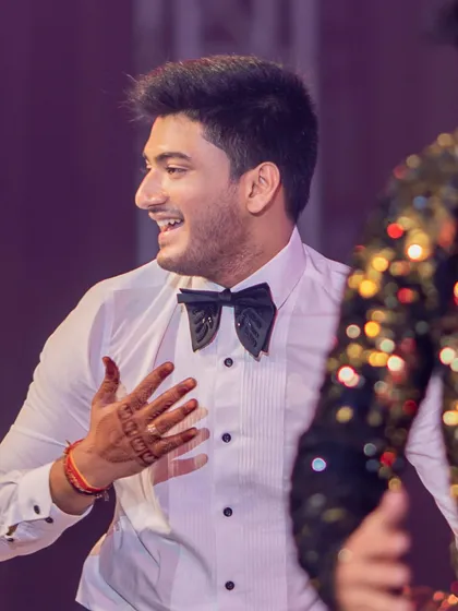 The groom, mid-performance, having the time of his life. We love it when our clients get completely lost in the moment and just enjoy their time in the spotlight.