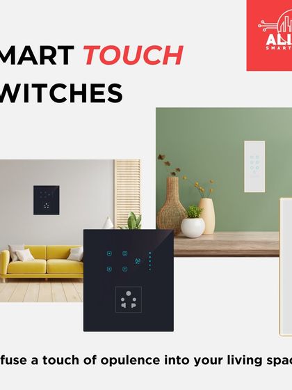 Infuse a touch of opulence into your living space. My smart touch switches, available in finishes like black and white glass, offer both aesthetic beauty and intelligent home control.
