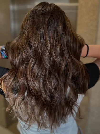 The back view of the "superpower" color transformation, showcasing the full effect of the new color and style.