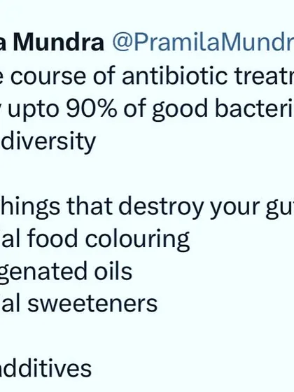 Your gut health is vital for everything from digestion to mood. Antibiotics can destroy up to 90% of your good gut bacteria. I also list other gut destroyers like artificial coloring, sweeteners, and hydrogenated oils that must be avoided.