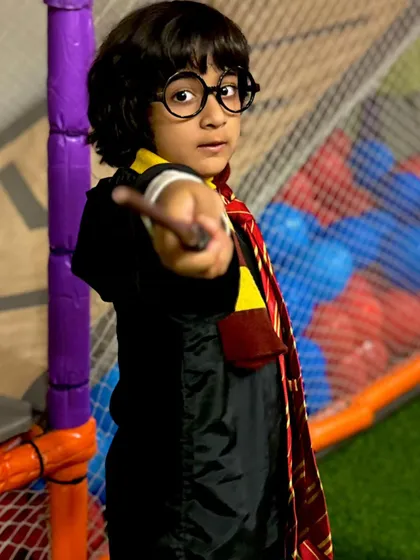 Wingardium Leviosa! I love seeing the creativity in the costumes kids wear. This little wizard came ready with his wand and Gryffindor scarf, perfectly capturing the magic of our Halloween celebration.