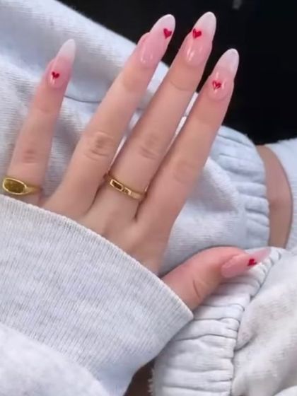 A super long, sheer set with tiny red hearts. So cute and trendy.