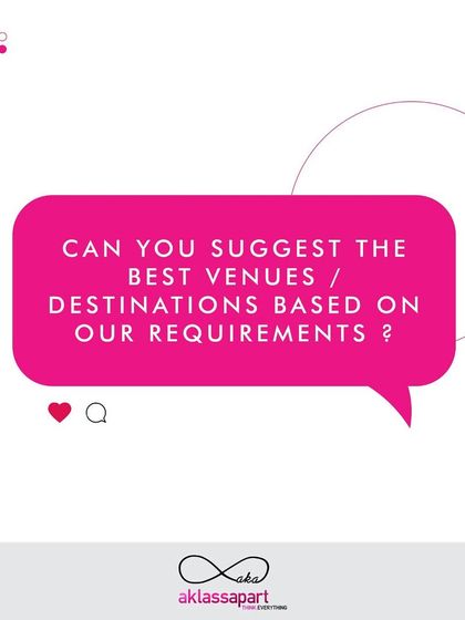 "Can you suggest the best venues based on our requirements?" Absolutely. This is a core part of my service, matching your event's goals, size, and budget to the ideal location.