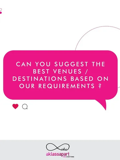 "Can you suggest the best venues based on our requirements?" Absolutely. This is a core part of my service, matching your event's goals, size, and budget to the ideal location.