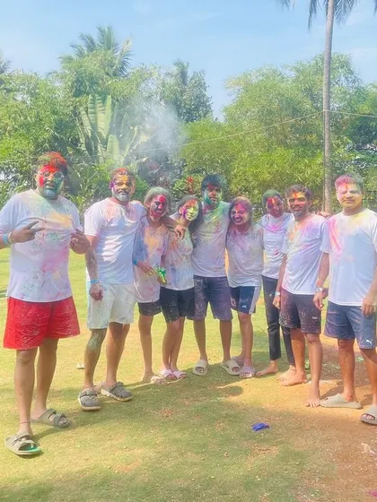 More smiles and colors from our lively Holi festival celebration. It's a day of pure joy and fun for everyone.