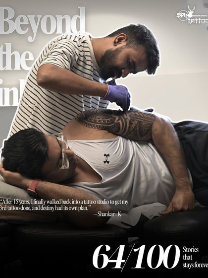 "After 15 years, I finally walked back into a tattoo studio to get my 3rd tattoo done, and destiny had its own plan." Shankar K's journey with us began unexpectedly.