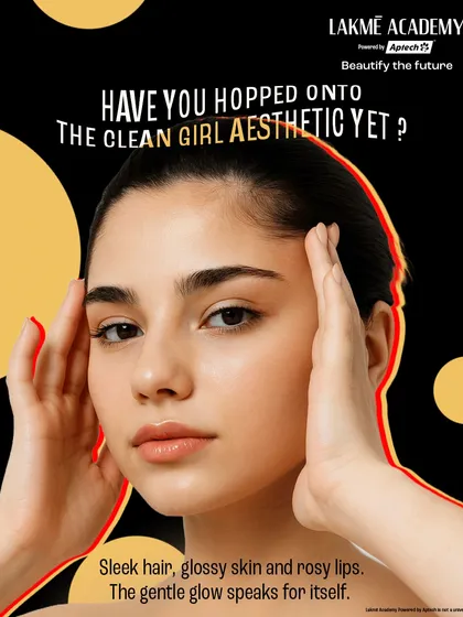 The "clean girl aesthetic" refined. This look, featuring sleek hair, glossy skin, and rosy lips, celebrates composure with a touch of elegance, a trend my students learn to master.