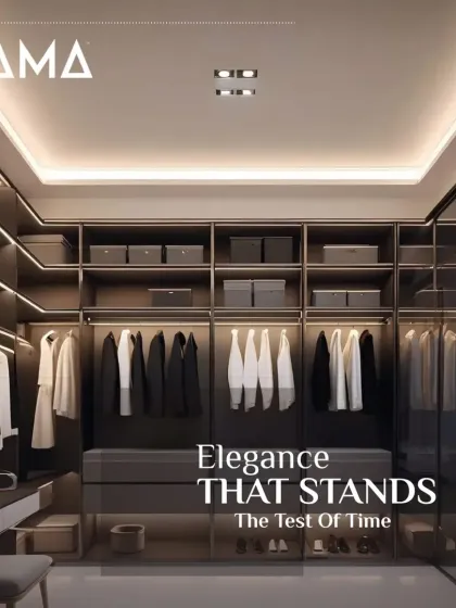 Elegance that stands the test of time. This spacious walk-in closet features a clean, open-concept design with ample shelving and hanging space, proving that a minimalist approach can still feel incredibly luxurious and expansive.