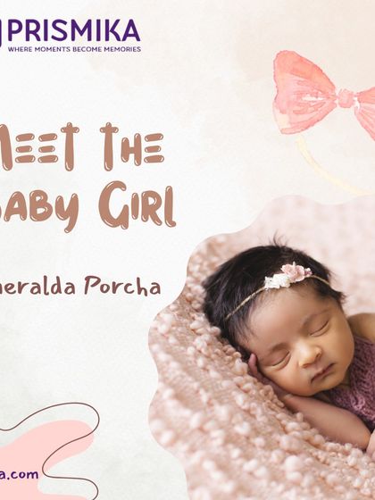 Beyond creative themes, we also capture classic newborn portraits. This simple, sweet image of a sleeping baby girl is perfect for birth announcements and timeless family albums.