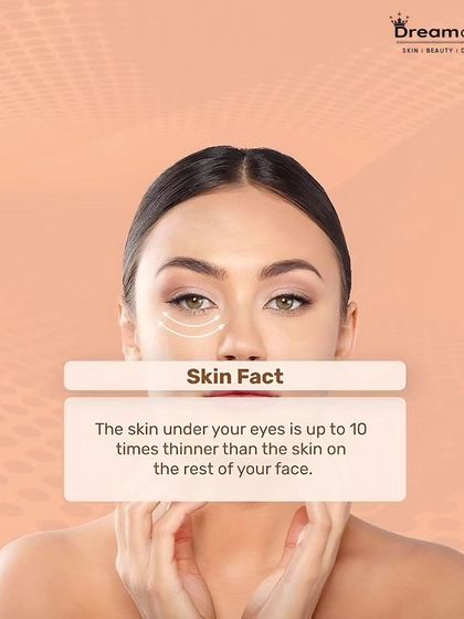 A skin fact to remember: the skin under your eyes is up to 10 times thinner than the skin on the rest of your face, making it more delicate and prone to aging.
