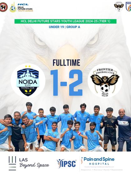 Eagles soar higher. A clutch 2-1 win for our U-19s over Noida City FC.