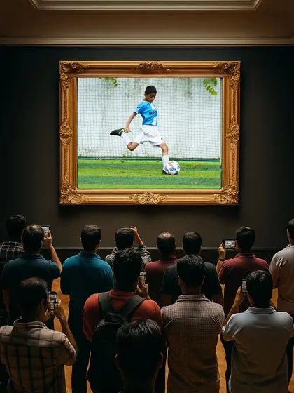 We see the potential in every player as a work of art. This creative shot shows how we view the beauty and motion of the game.