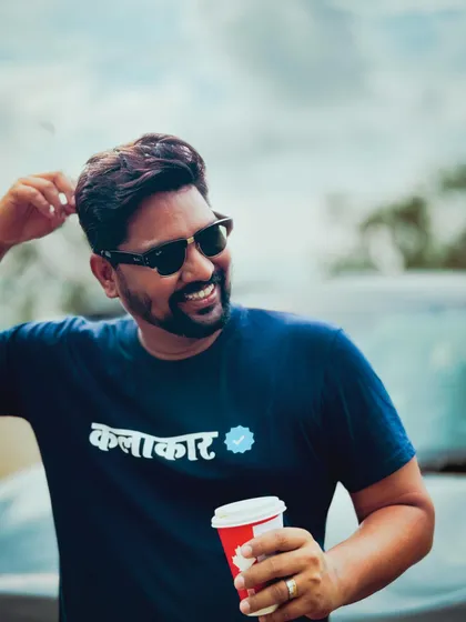 A moment of reflection. The 'Kalakaar' (Artist) t-shirt says it all. After 15 years, from small rooms to the Cannes Film Festival, the core of my identity remains the same: I am a storyteller.